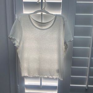 White American Eagle Crop Top